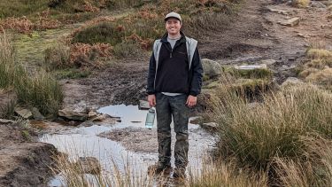 Archaeology student Charlie Winterburn